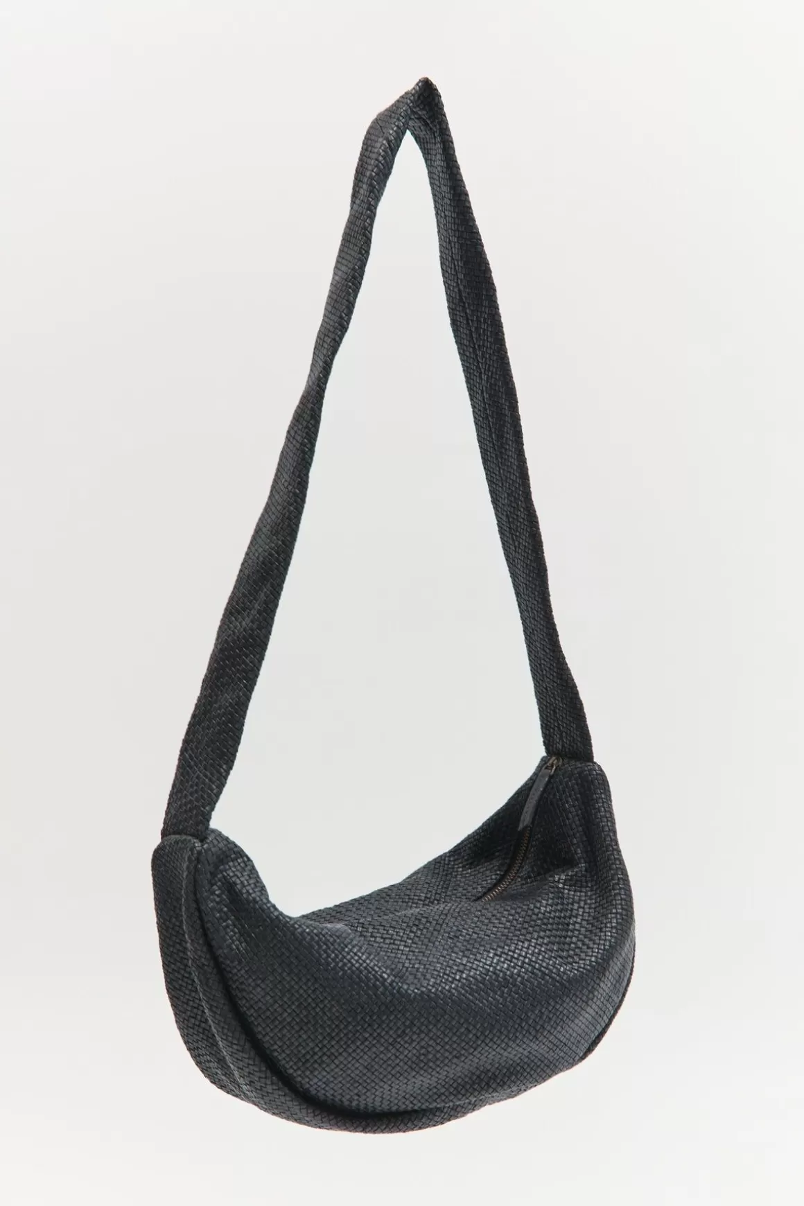 St. Agni Woven Crescent Bag - Black