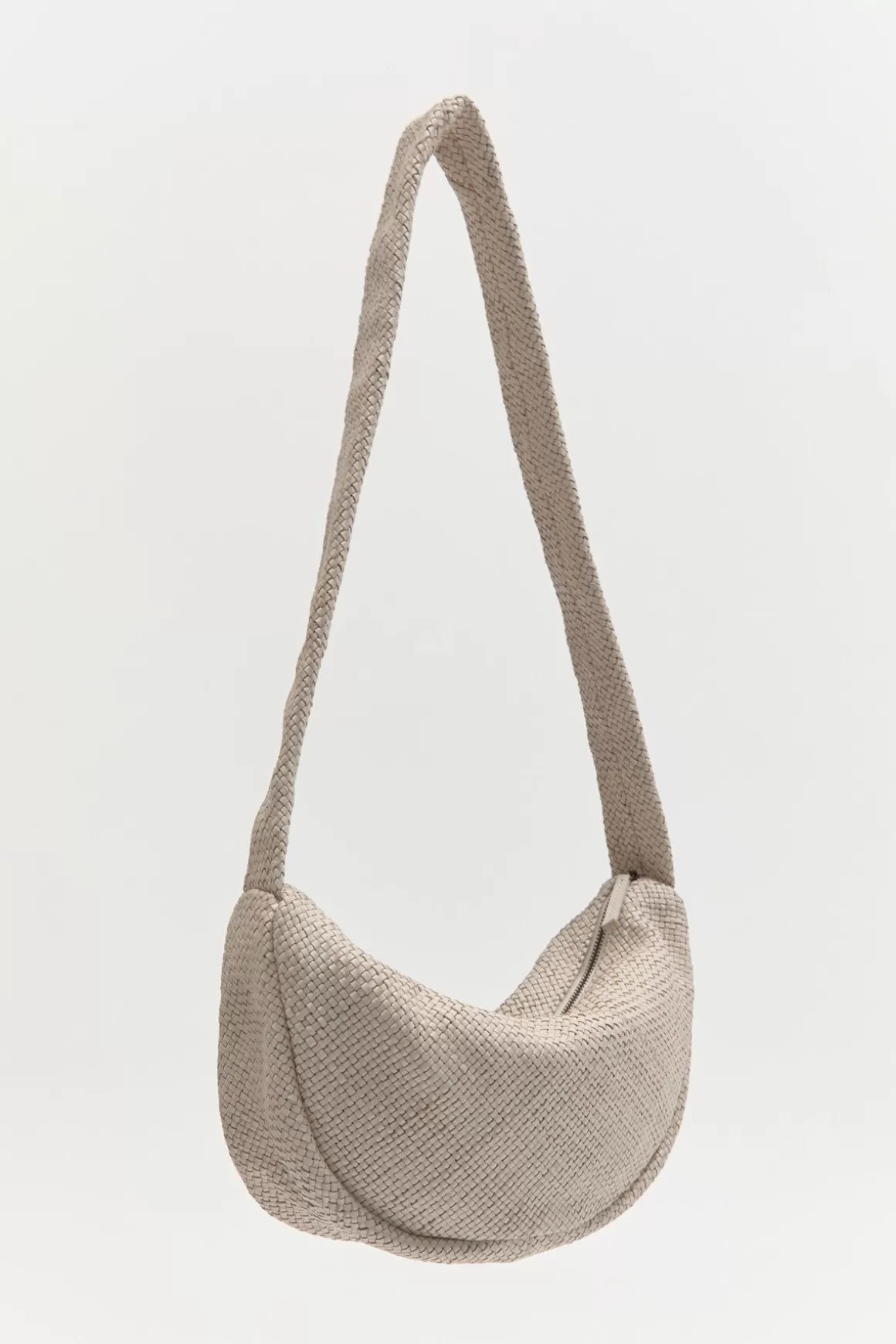 St. Agni Woven Crescent Bag - Ecru