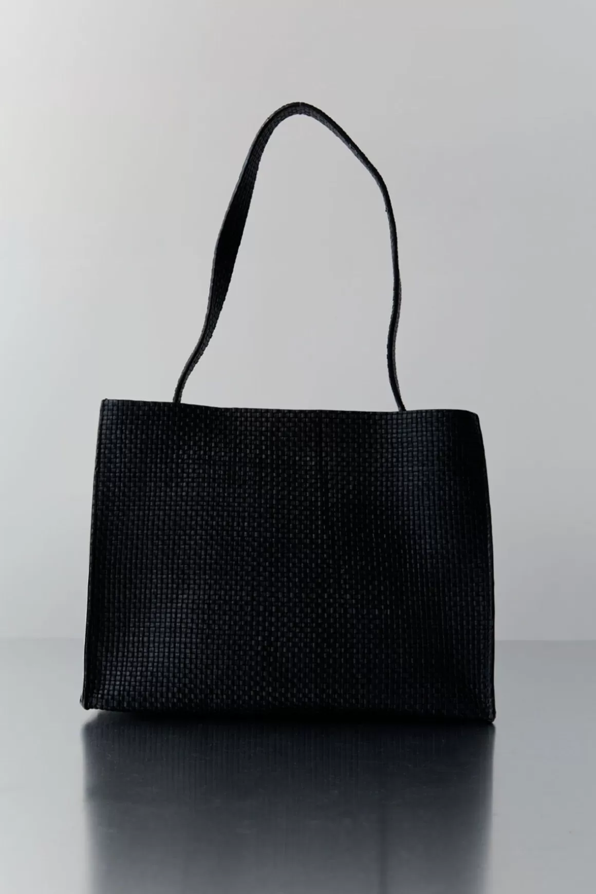 St. Agni Woven Minimal Mini Tote - Black