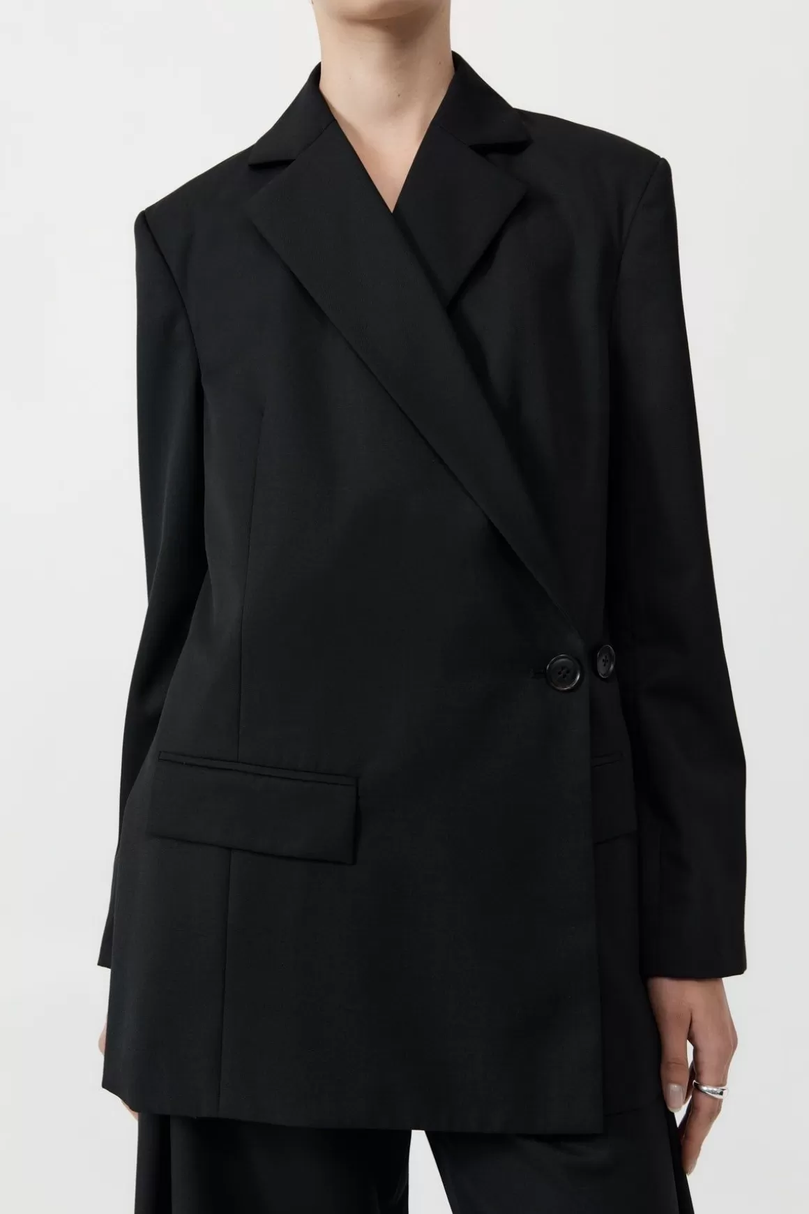 St. Agni Wrap Blazer - Black