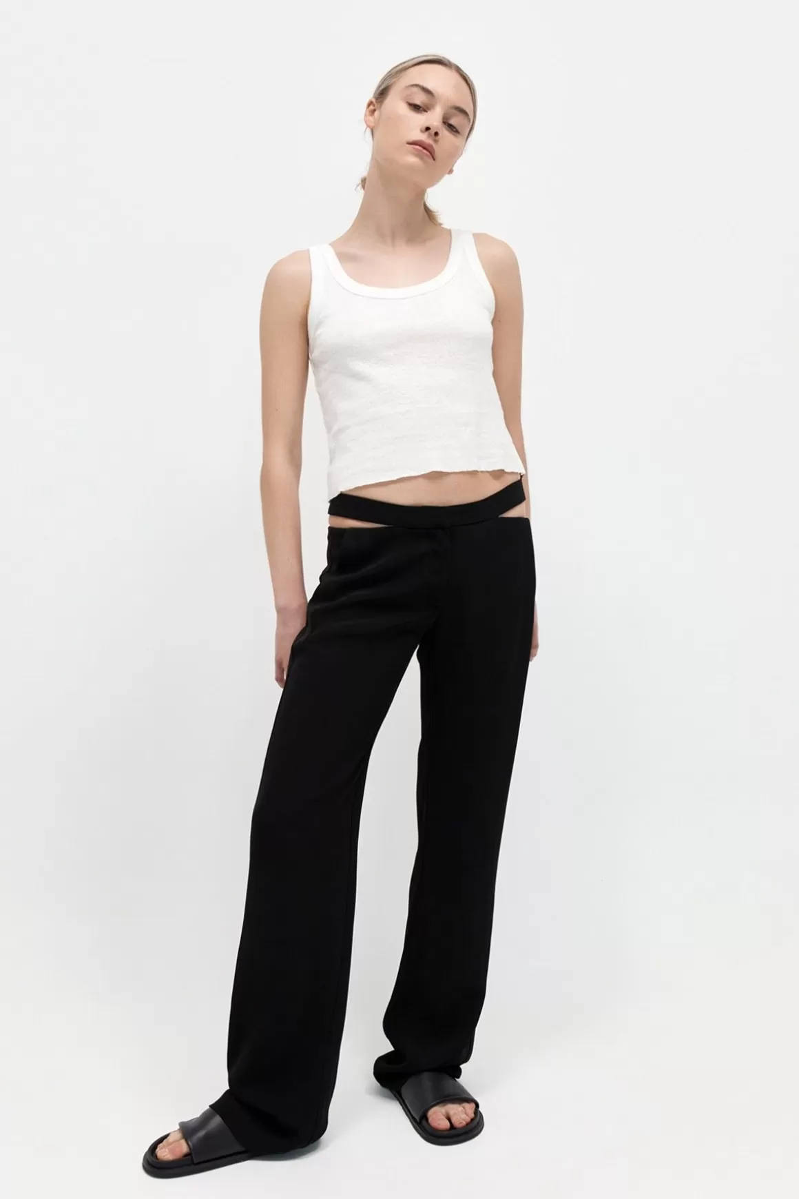 St. Agni Zip Detail Trousers - Black